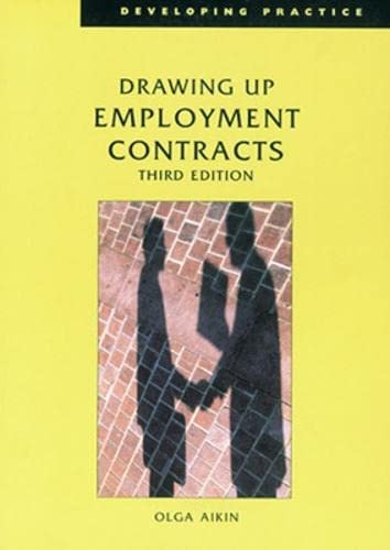 Beispielbild fr Drawing Up Employment Contracts (Developing Practice) zum Verkauf von AwesomeBooks
