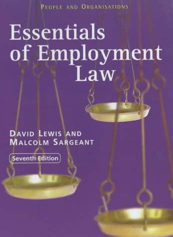 Stock image for Essentials of Employment Law (People & Organisations) for sale by AwesomeBooks