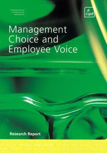 Stock image for Management Choice and Employee Voice (Research) for sale by MusicMagpie