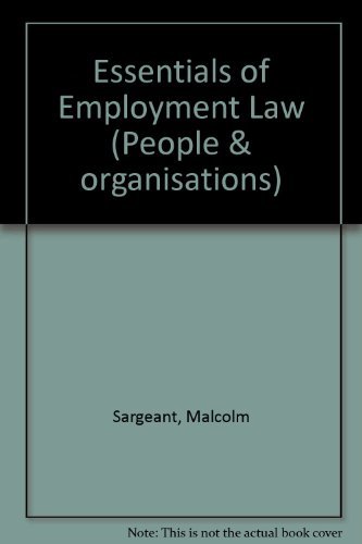 9780852929858: ESSENTIALS OF EMPLOYEMENT LAW (UK PROFESSIONAL BUSINESS Management / Business)