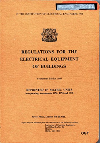 Beispielbild fr Regulations for the Electrical Equipment of Buildings zum Verkauf von WorldofBooks