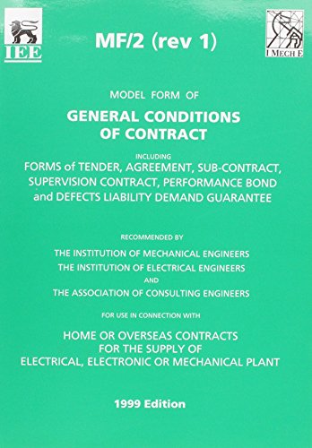 9780852968581: Mf/2 Rev 1 Model Form of General Conditions of Contract