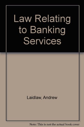 Stock image for Law Relating to Banking Services for sale by Goldstone Books