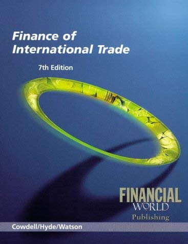 Imagen de archivo de Finance of International Trade a la venta por medimops