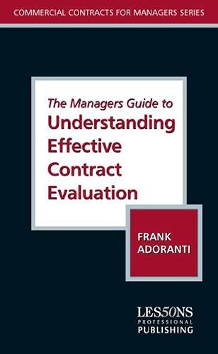 Stock image for Understanding Effective Contract Evaluation for sale by Better World Books Ltd