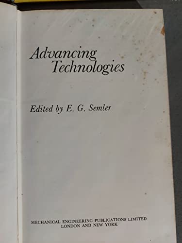 Imagen de archivo de Advancing Technologies a la venta por Reuseabook