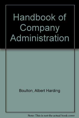 Beispielbild fr Handbook of Company Administration zum Verkauf von Clevedon Community Bookshop Co-operative