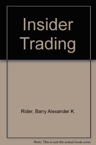 9780853080756: Insider trading