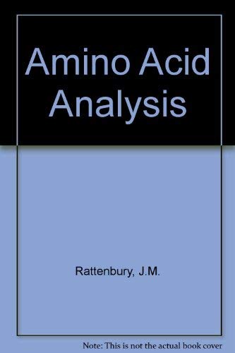 Beispielbild fr Amino Acid Analysis zum Verkauf von Zubal-Books, Since 1961