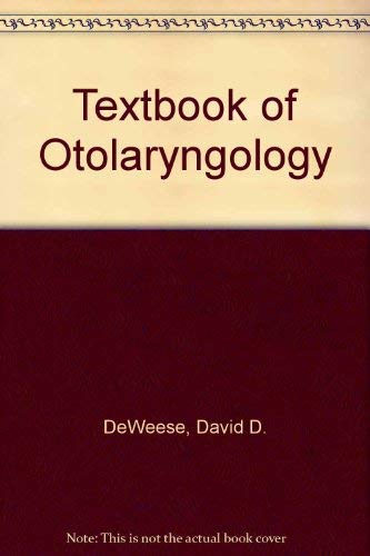 Imagen de archivo de Textbook of Otolaryngology a la venta por Redux Books