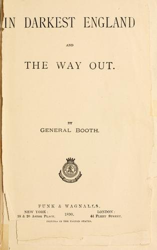 Imagen de archivo de In Darkest England and the Way Out a la venta por Better World Books