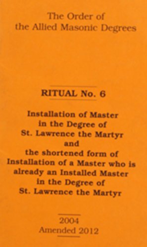 9780853184225: Allied Masonic Degrees Ritual No 6