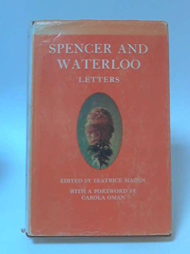 Stock image for Spencer and Waterloo: Letters, 1814-16 for sale by Cotswold Rare Books