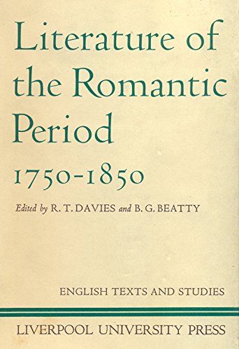 9780853233534: Literature of the Romantic Period, 1750-1850 (English Texts & Studies)