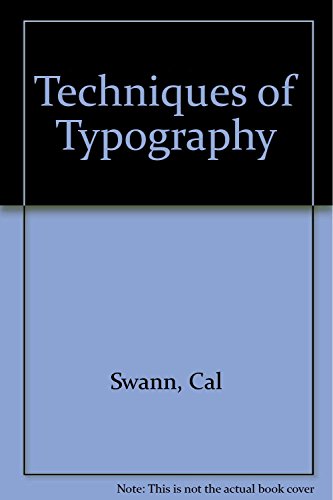 9780853314424: Techniques of Typography