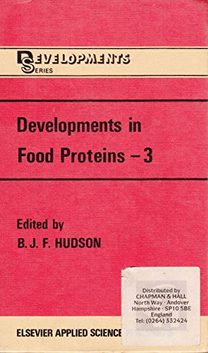 Imagen de archivo de Developments in Food Proteins-3 (Developments Series) a la venta por Zubal-Books, Since 1961