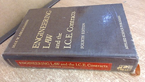 Imagen de archivo de Engineering Law and the Institution of Civil Engineers Contracts a la venta por WorldofBooks