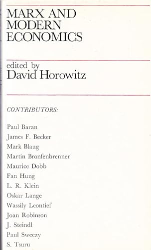 Marx and Modern Economics (9780853450719) by Horowitz, David