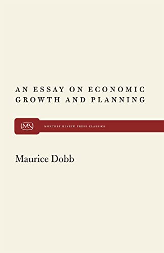 Imagen de archivo de An Essay on Econ Growth and Plan (Monthly Review Press Classics) a la venta por Chiron Media