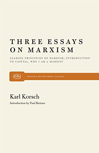 Beispielbild fr Three Essays on Marxism zum Verkauf von Better World Books