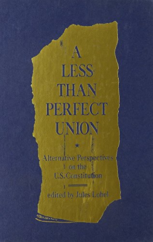 Imagen de archivo de Less Than Perfect Union a la venta por Blackwell's