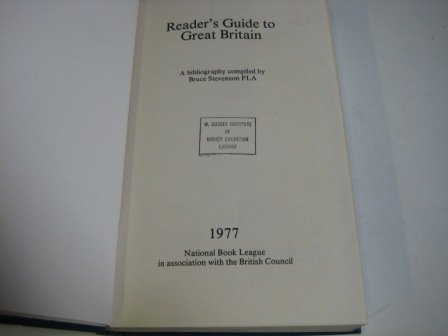 Beispielbild fr Reader's Guide To Great Britain (A bibliography) zum Verkauf von GloryBe Books & Ephemera, LLC