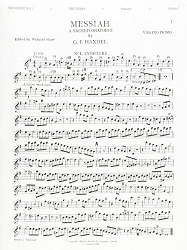 Stock image for G. F. Handel: Messiah: First Violin (Edited By Watkins Shaw) (Orchestra / Instrumental Album) for sale by Revaluation Books