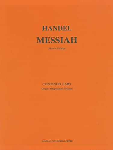 9780853605119: G.f. handel: messiah (watkins shaw) - continuo/organ: Basso Continuo Part