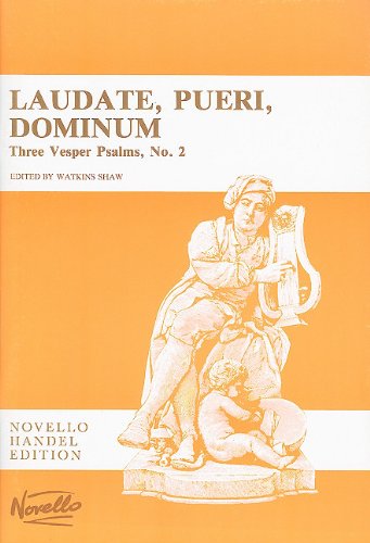 Beispielbild fr Laudate, Pueri, Dominum : Three Vesper Psalms, No. 2 zum Verkauf von GreatBookPrices