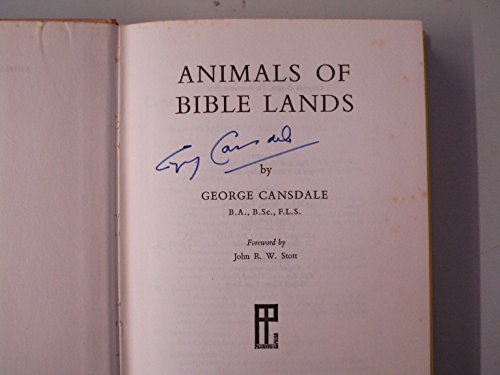 Beispielbild fr Animals of Bible Lands zum Verkauf von WorldofBooks