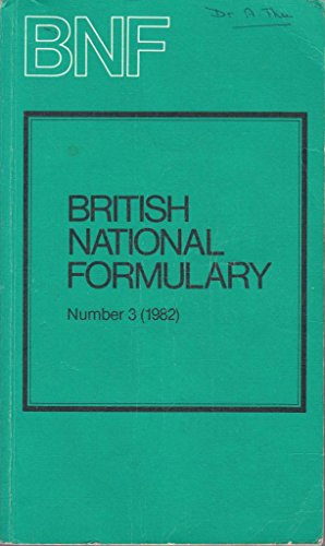 Imagen de archivo de British National Formulary Number 3 a la venta por WorldofBooks