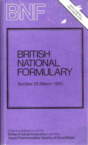 Imagen de archivo de BRITISH NATIONAL FORMULARY: NUMBER 29 (MARCH 1995). a la venta por Cambridge Rare Books