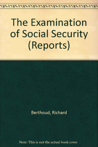 Stock image for The Examination of Social Security (Reports) for sale by Phatpocket Limited