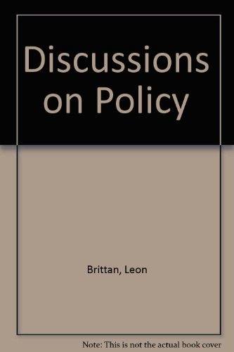 Beispielbild fr Discussions on Policy. zum Verkauf von Plurabelle Books Ltd