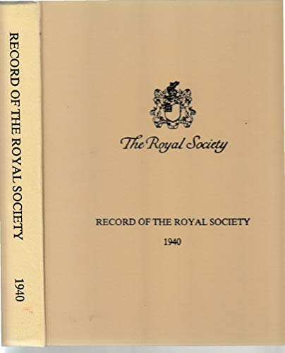 Stock image for Record of the Royal Society: 1940 for sale by Zubal-Books, Since 1961