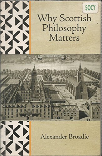 Imagen de archivo de Why Scottish Philosophy Matters a la venta por WorldofBooks