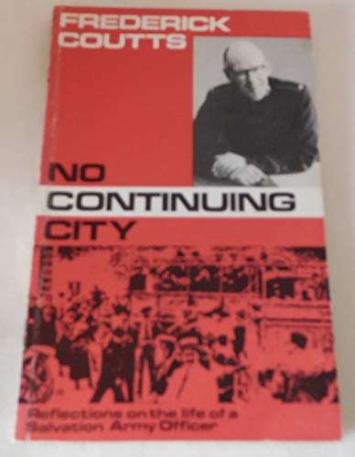 Imagen de archivo de No Continuing City a la venta por Anybook.com