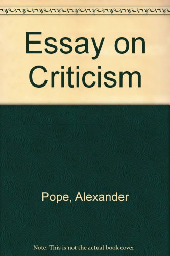 9780854172887: Essay on Criticism