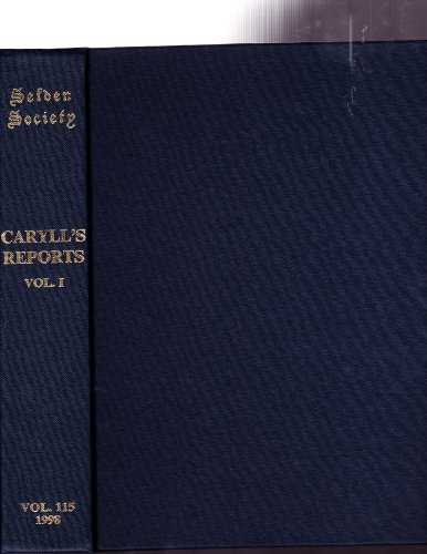 9780854231355: Reports of cases by John Caryll (The publications of the Selden Society)