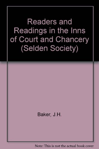 Readers and Readings in the Inns of Court and Chancery.; (Selden Society Supplementary Series, Vo...