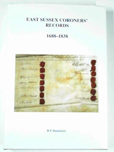 Beispielbild fr EAST SUSSEX CORONERS' RECORDS, 1688-1838 zum Verkauf von Camilla's Bookshop