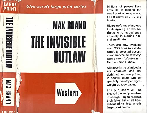 9780854561193: Invisible Outlaw ([Ulverscroft large print series. Western])