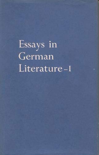 9780854570232: Essays in German Literature: 7 (Institute of Germanic Studies Publications)