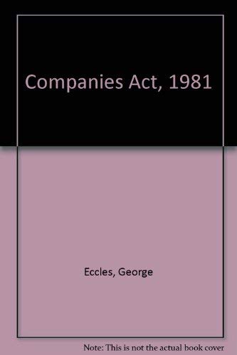 Imagen de archivo de Companies Act, 1981 a la venta por AwesomeBooks