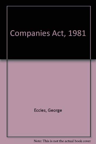 Stock image for Companies Act, 1981 for sale by AwesomeBooks