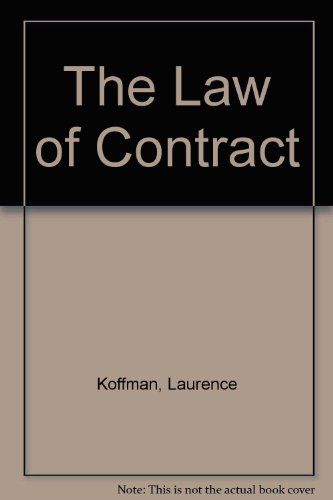 Stock image for The Law of Contract for sale by Goldstone Books