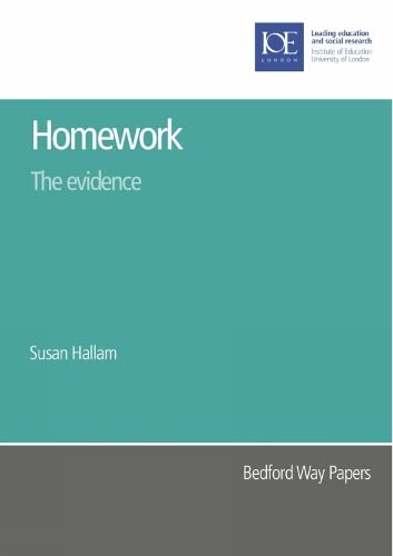 Homework: The Evidence (Bedford Way Papers) (9780854736959) by Hallam, Susan