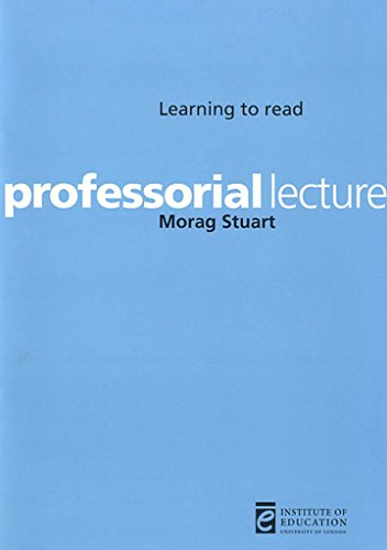 9780854737277: Learning to read (Inaugural Professorial Lecture)