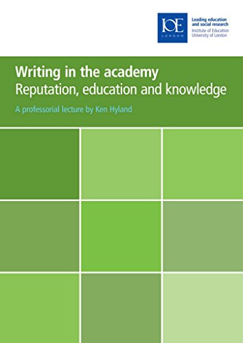 9780854737710: Writing in the academy: Reputation, education and knowledge (Inaugural Professorial Lecture)