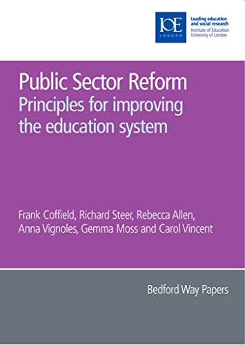 9780854737734: Public Sector Reform: Principles for improving the education system: 30 (Bedford Way Papers, 30)